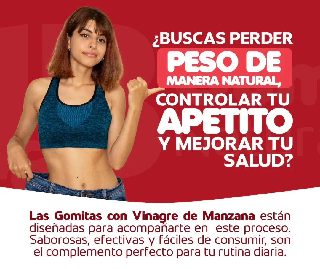 Gomas de Vinagre de Manzana que controlan tus antojos en 7 días.